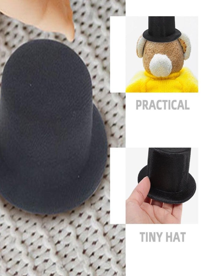 JOINPAYA 4pcs Mini Top Hats for Crafts: Pet Cat Costume Top Hat Christmas Snowman Doll Cap Kitten Puppy Pet Formal Accessories 3.54X3.54X1.77Inch - Image 3